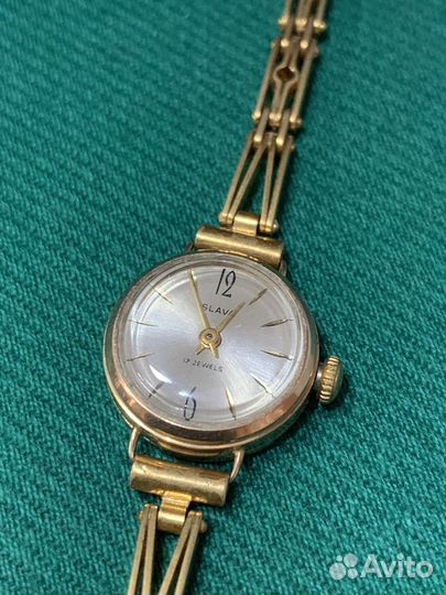 Золотые женские часы Слава. СССР