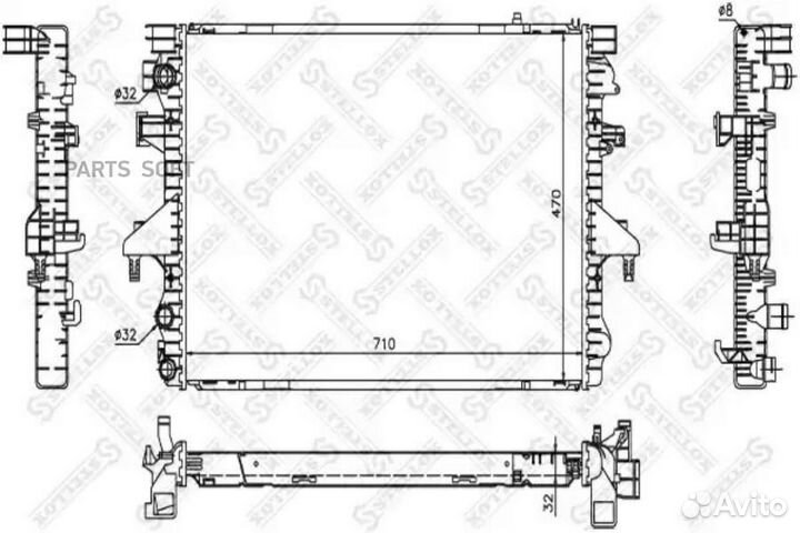 Stellox 1026429SX 10-26429-SX радиатор системы охл