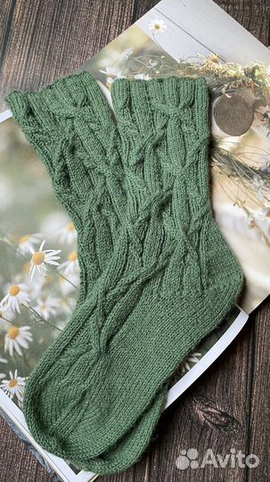 Женские шерстяные носки ручной работы