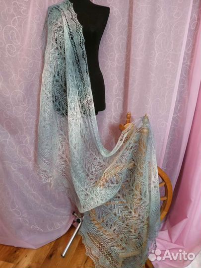 Палантин пуховый, шарф