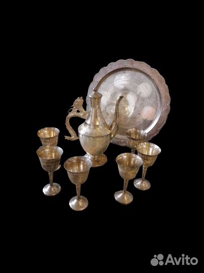 Сервиз для алкоголя СССР, металл