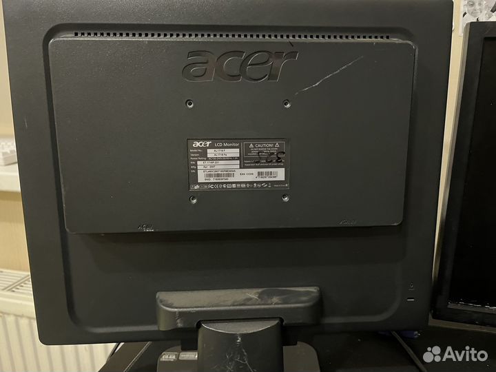 Монитор для компьютера acer 50/60 Hz 17 дюймов