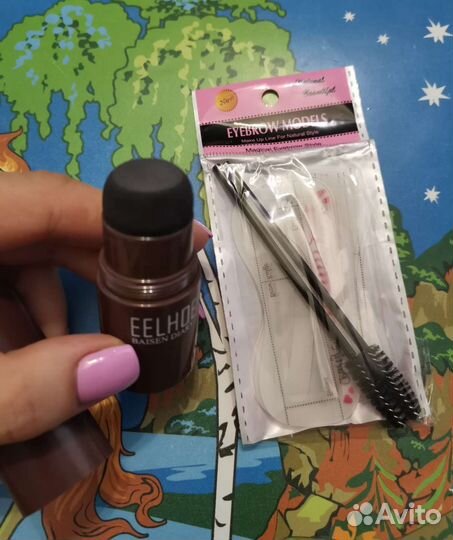 Пудра для бровей и трафареты