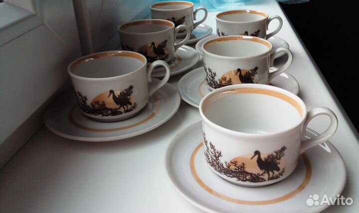 Кофейная пара чашка с блюдцем Богдановичский завод