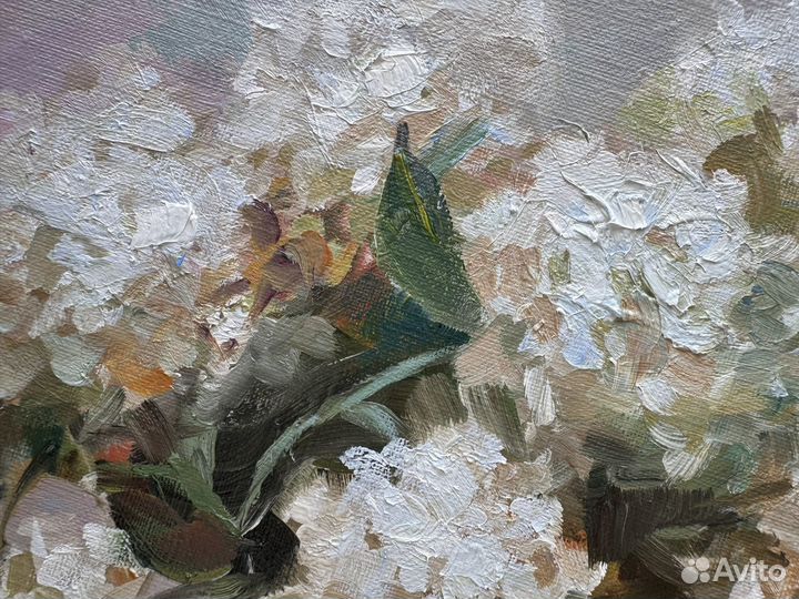 Картина маслом Гортензии