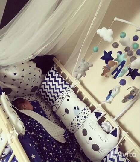 Бортики на детскую кроватку