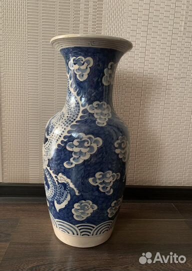 Ваза напольная керамическая ручная роспись