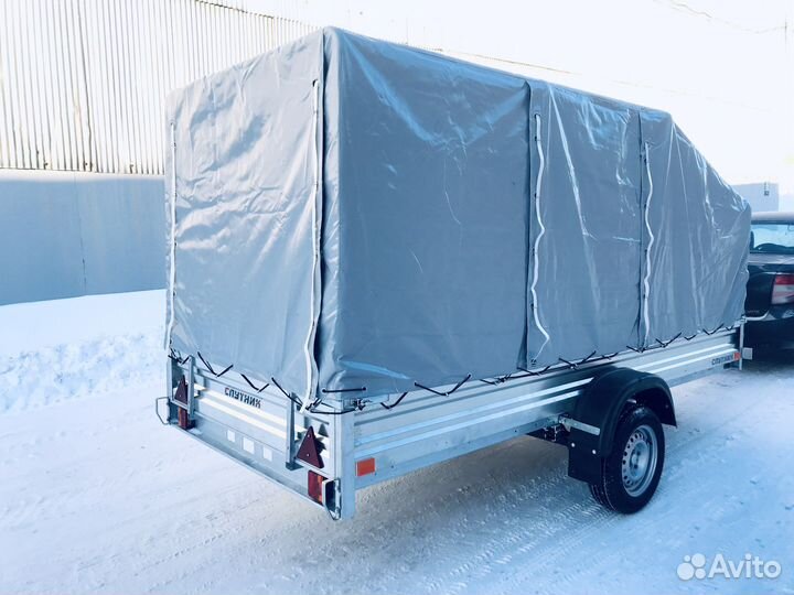 Прицеп 3,5х1,5 Оцинкованный с тентом