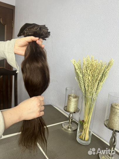 Волосы натуральные на заколках hair shop 188гр