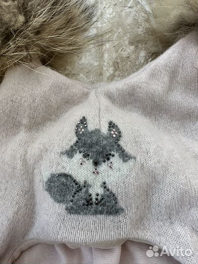 Шапка шлем для девочки зима 48-50