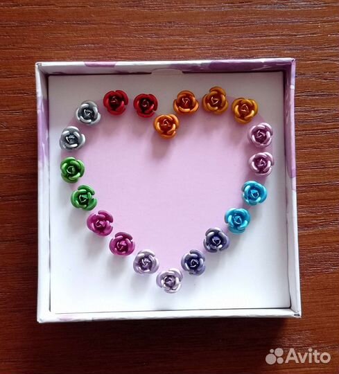 Серьги-гвоздики набор