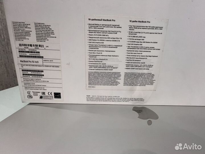 Apple MacBook Pro 16 2019(2020) 19/16/1TB