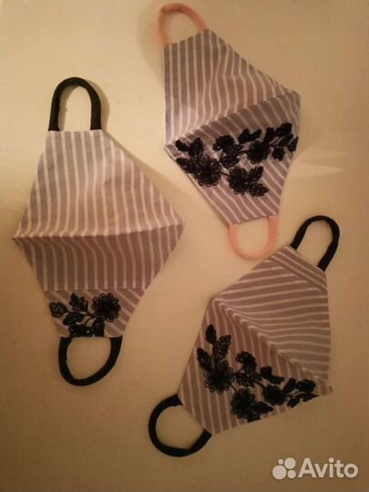 Маски хлопчатобумажные многоразовые