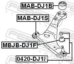 Сайлентблок MAB-DJ1B MAB-DJ1B Febest