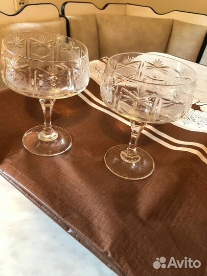 Креманки хрустальные, пара