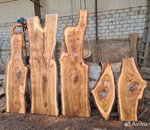 Слэб дерева и спилы