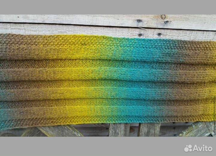 Вязаный шарф ручной работы 100 шерсть