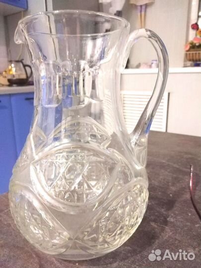 Графин, ваза, стаканы