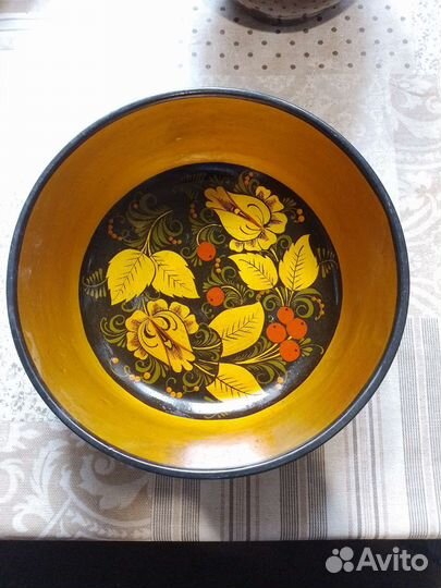 Деревянное блюдо хохлома