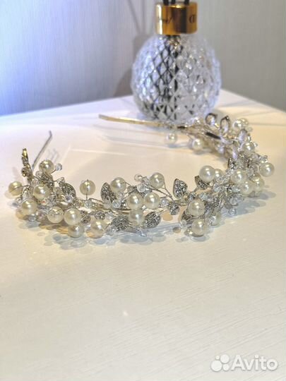 Свадебная диадема ободок нарядный
