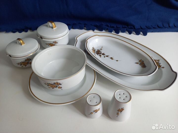 Сервиз столовый на 6 персон (ГДР) 33 предмета