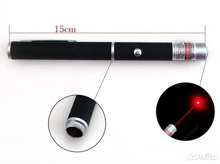 Мощная лазерная указка / Зеленый / Синий / Красный