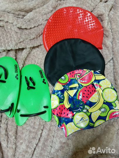 Шапочка для бассейна лопатки для плавания