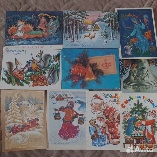Новогодние открытки СССР