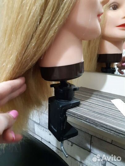 Учебная голова натуральные волосы