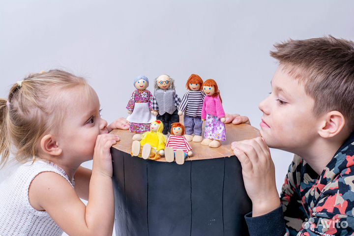 Деревянные куклы Семья. Кукла деревянная