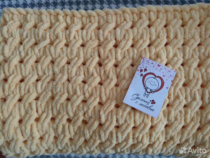 Плед плюшевый ручной работы 100х160