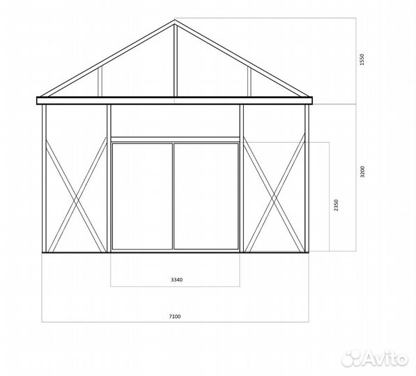 Ангар каркасный