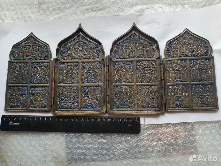 Складень четырёхстворчатый с двунадесятыми праздни