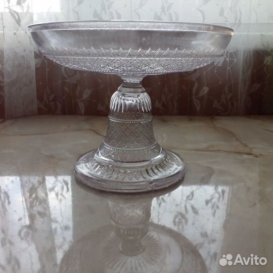 Ваза для фруктов конфетница Стекло редкая