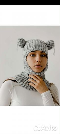 Шапка Балаклава с ушками мишка