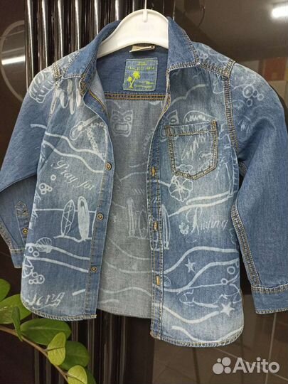 Детская джинсовая рубашка zara