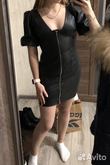 Платье кожаное bershka