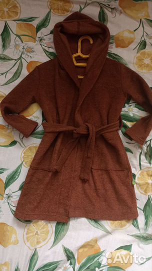 Детский махровый халат на рост 104-122