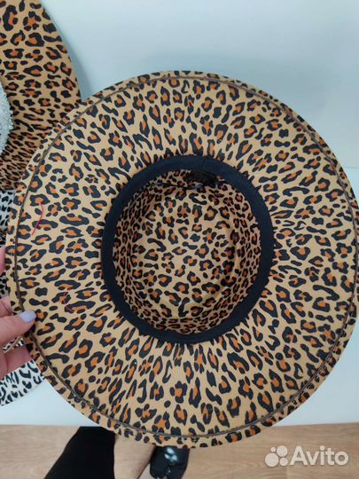 Новая шляпа женская Федора леопард