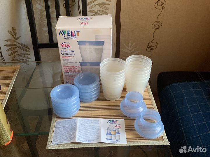 Коньейнеры аvent VIA для хранения грудного молока