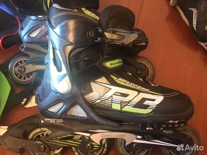 Детские ролики и защита, шлем, сумка