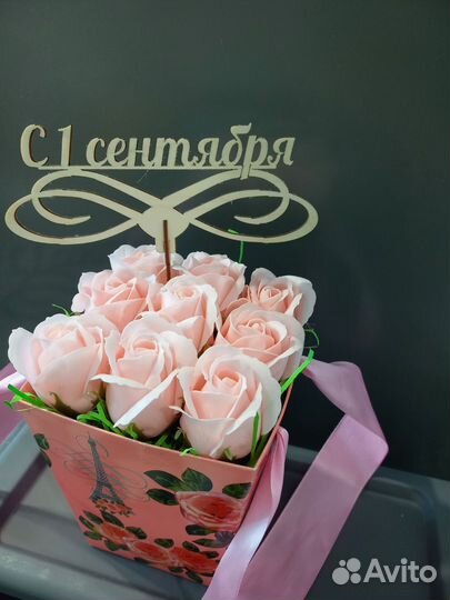 Букет из мыльных роз