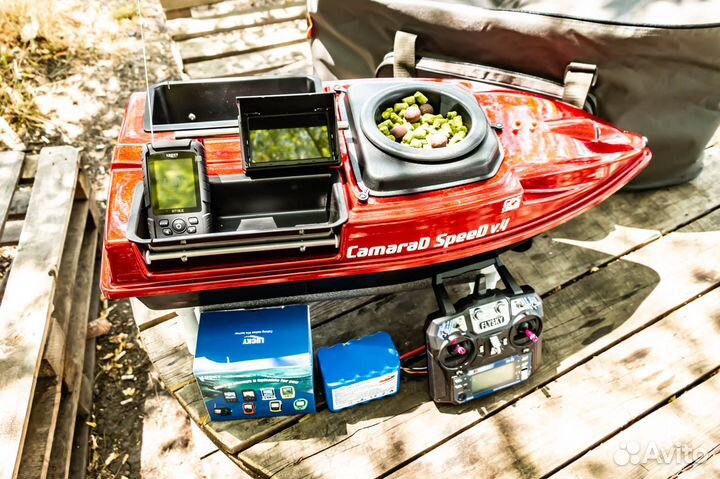 Карповый кораблик,камера,вертушка,25А,эхолот,сумка