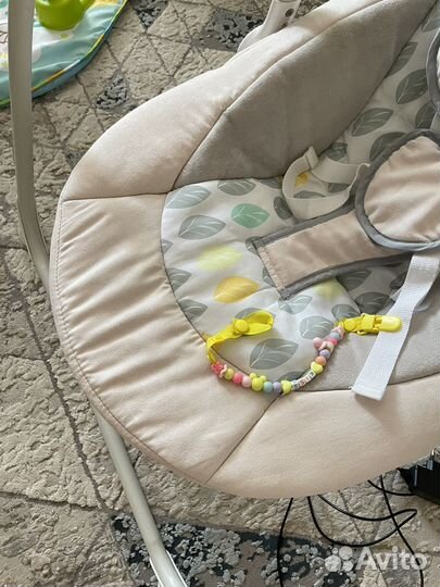 Детские качели шезлонг дуга на коляску коврик