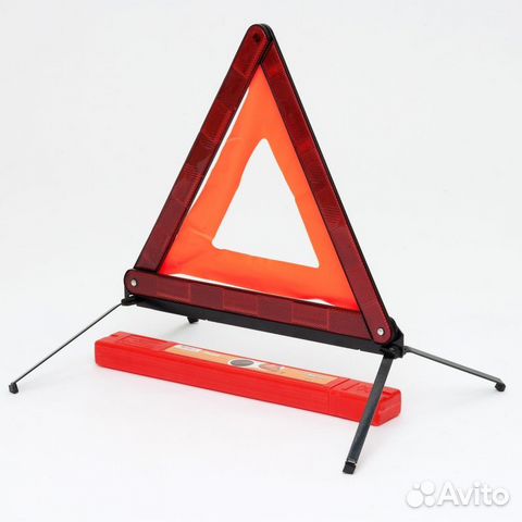 Знак аварийной остановки с металлическим основание