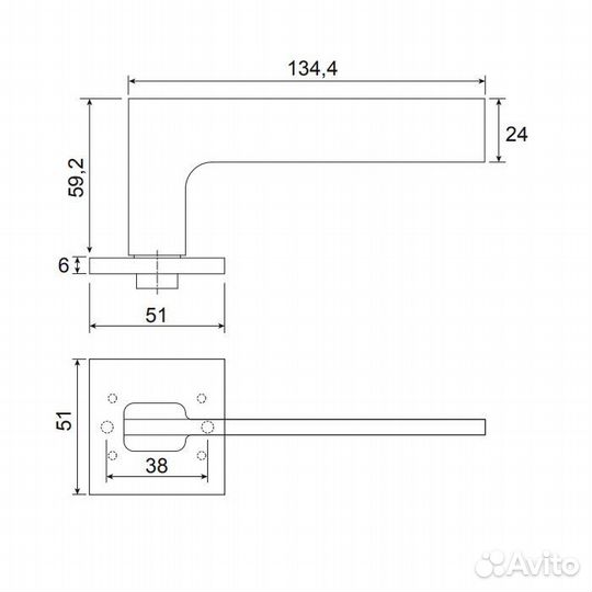 Ручки дверные Code Deco Slim H-30121-A-WM, белый