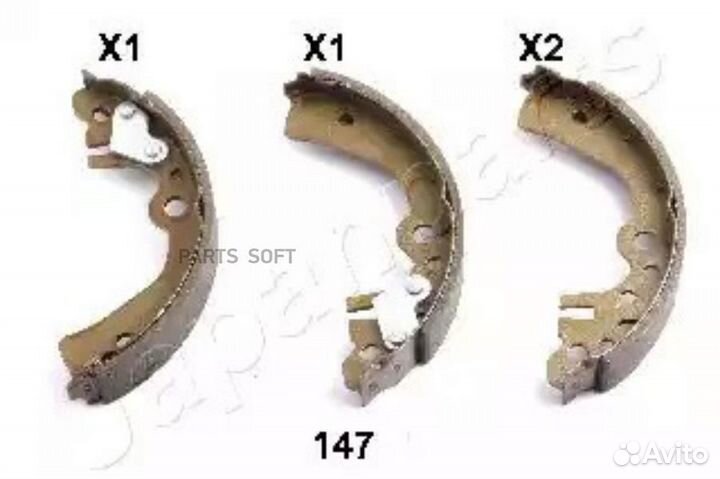 Japanparts GF147AF Колодки тормозные барабанные