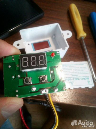 Терморегулятор w3001 220 Вольт в корпусе ip44