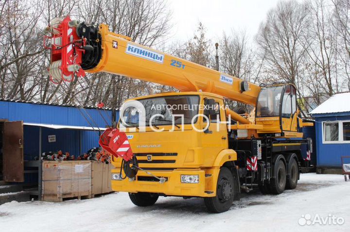 Аренда и услуги автокрана, 25 т, 32.5 м, с гуськом 9 м