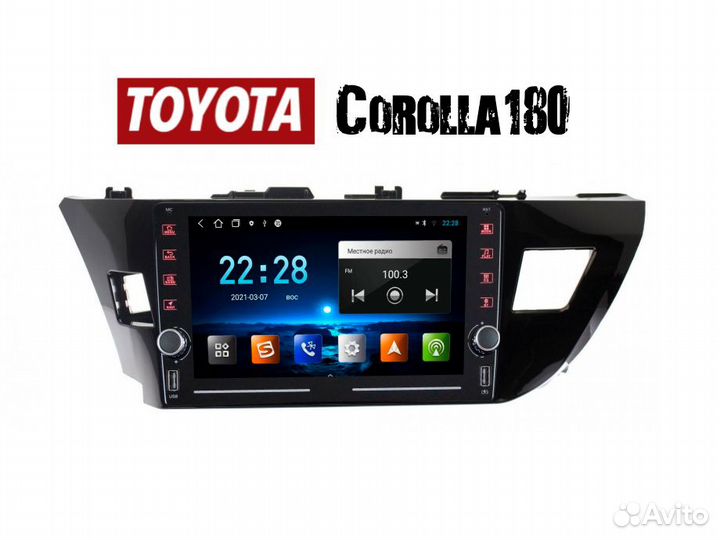 Магнитола Toyota Corolla 180 2/32gb Carplay / Andr